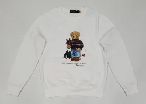 Nwt Polo Ralph White Reindeer-Gift Teddy Bear Sweatshirt