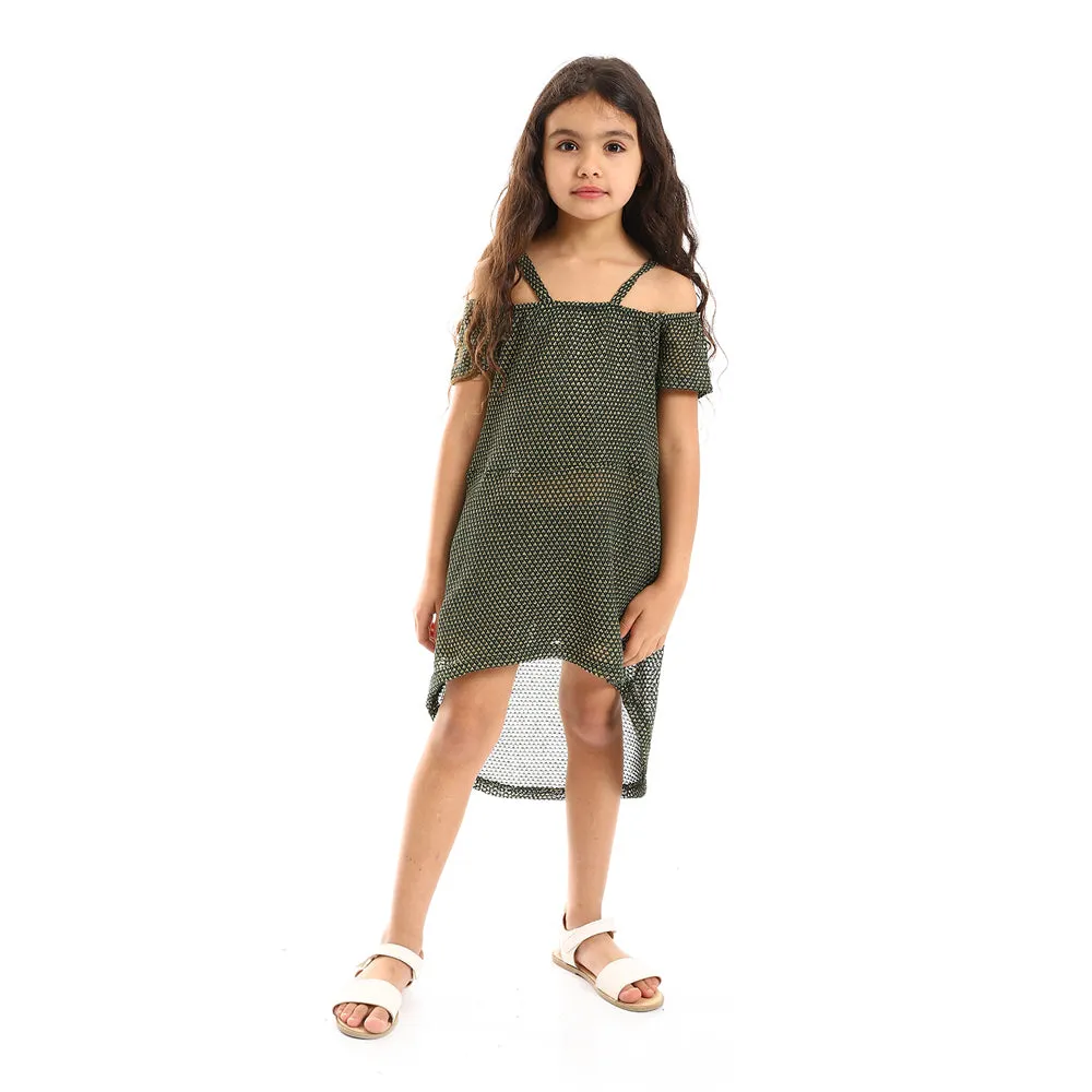 Off-Shoulders Slip On Girls Dress (G125) - Kady