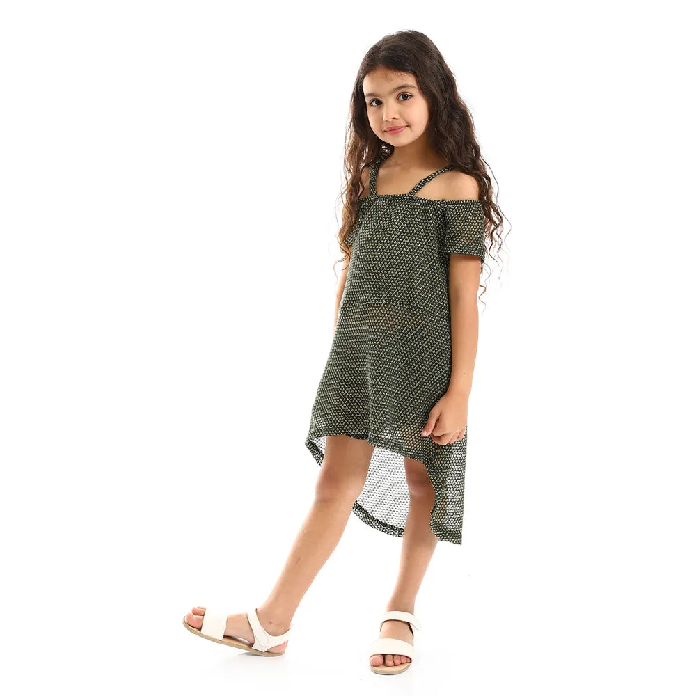 Off-Shoulders Slip On Girls Dress (G125) - Kady