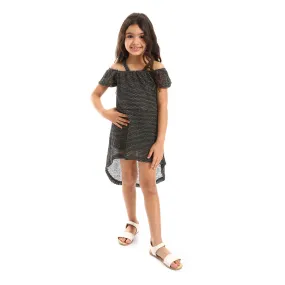 Off-Shoulders Slip On Girls Dress (G125) - Kady