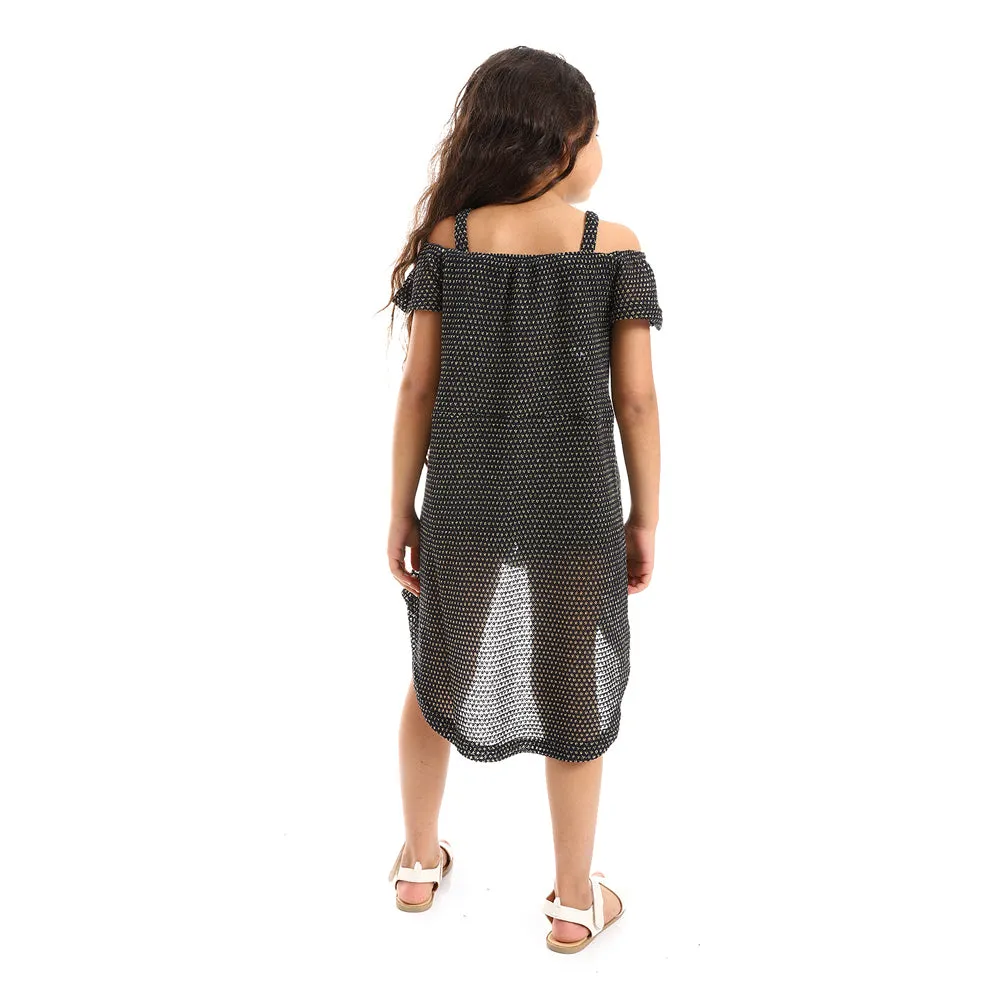 Off-Shoulders Slip On Girls Dress (G125) - Kady