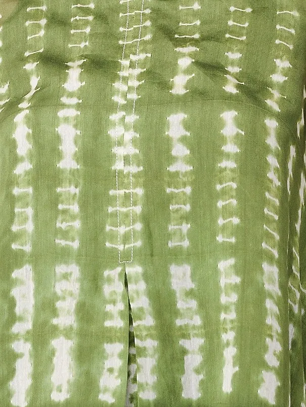 Olive Green Easy Breezy Shibori Dress (Set of 2)