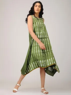 Olive Green Easy Breezy Shibori Dress (Set of 2)