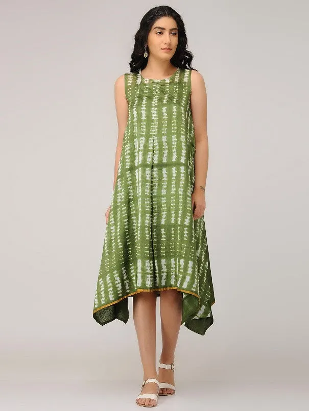 Olive Green Easy Breezy Shibori Dress (Set of 2)