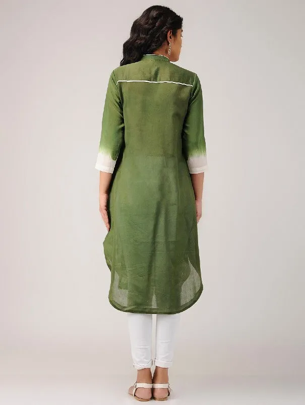 Olive Green Shibori Kurta