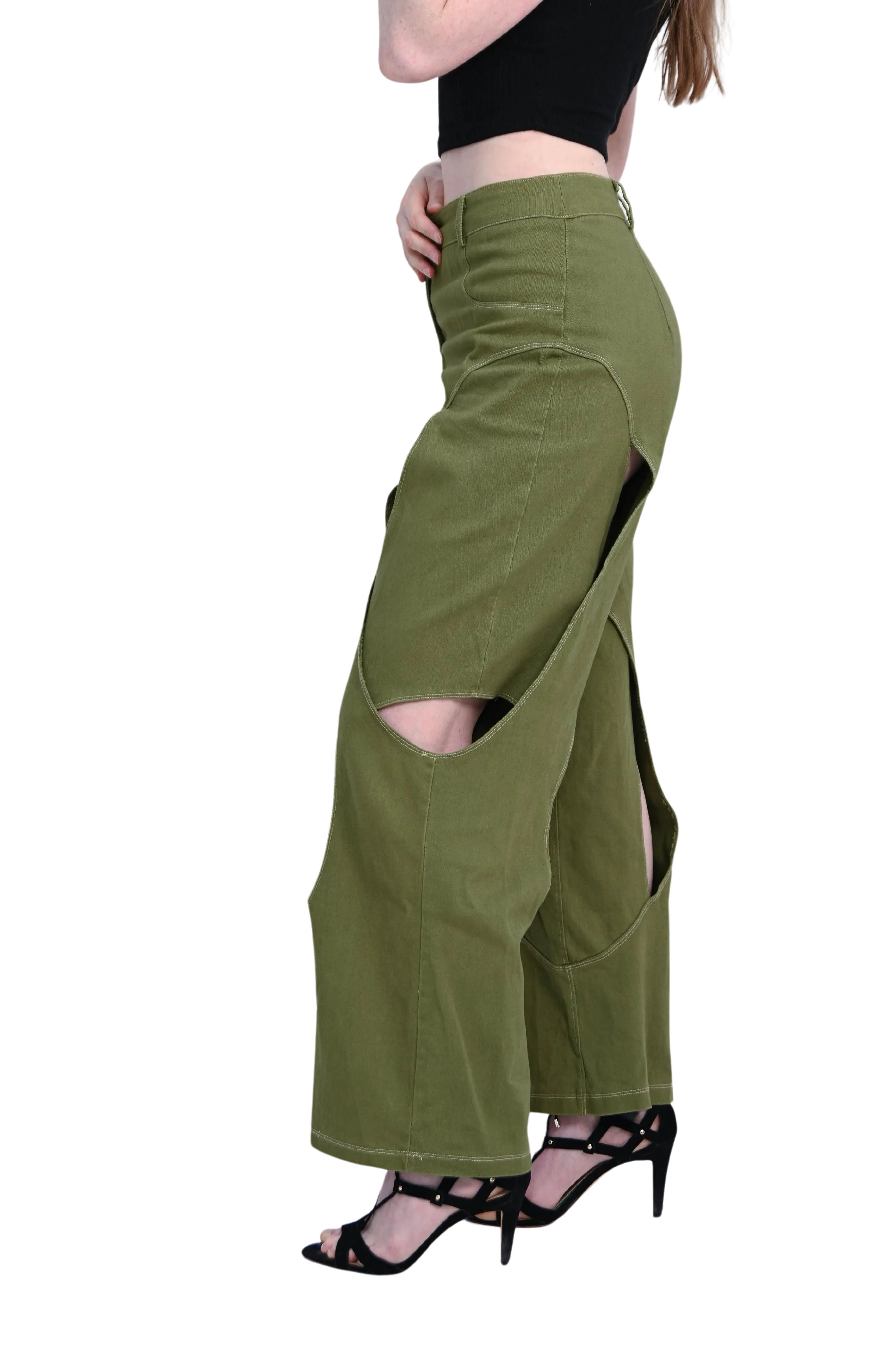 Olive Orbit Jeans