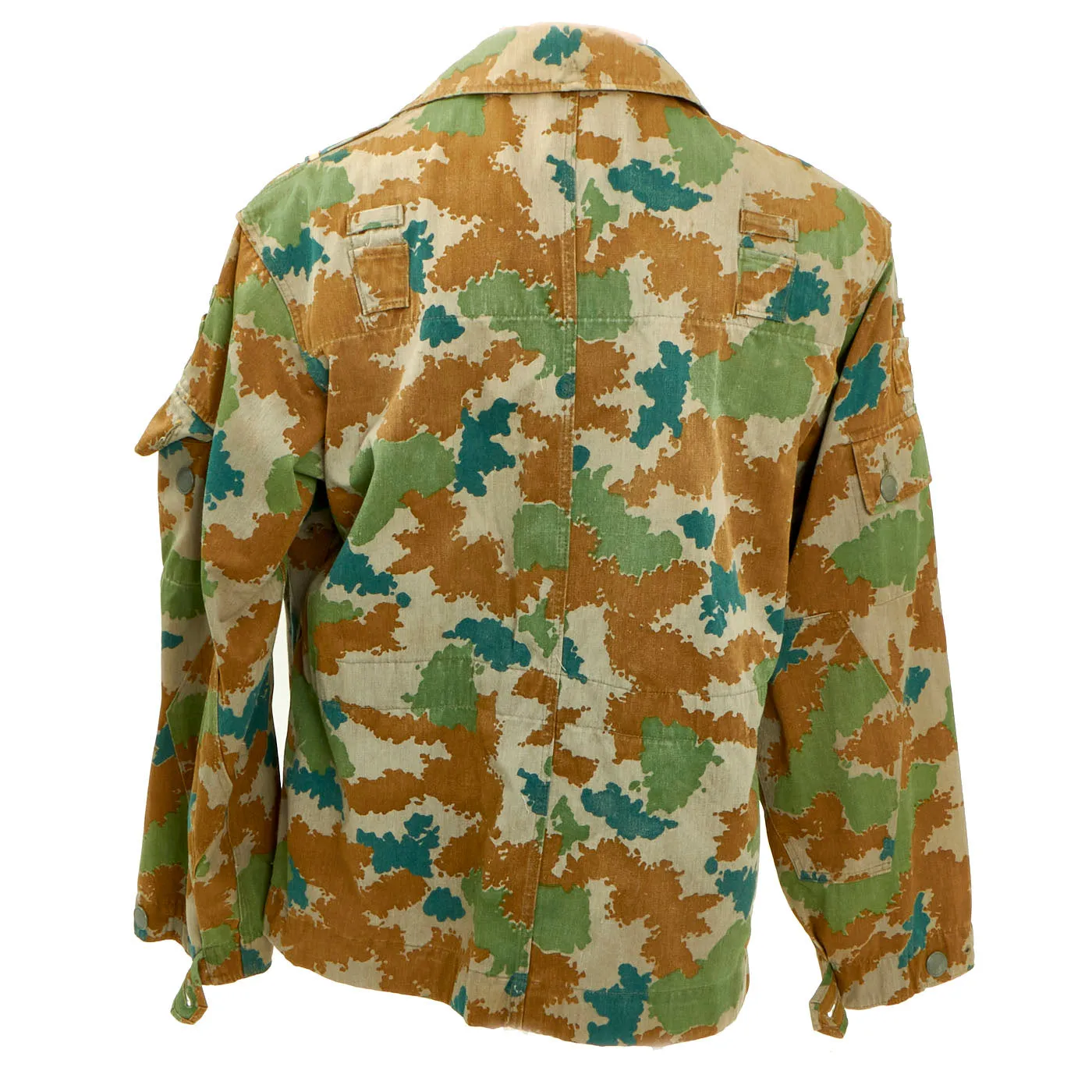 Original East German Cold War Era M58 Flächentarn “Blumentarn” Camouflage Utility Uniform Set - Blouse and Trousers Dated 1964