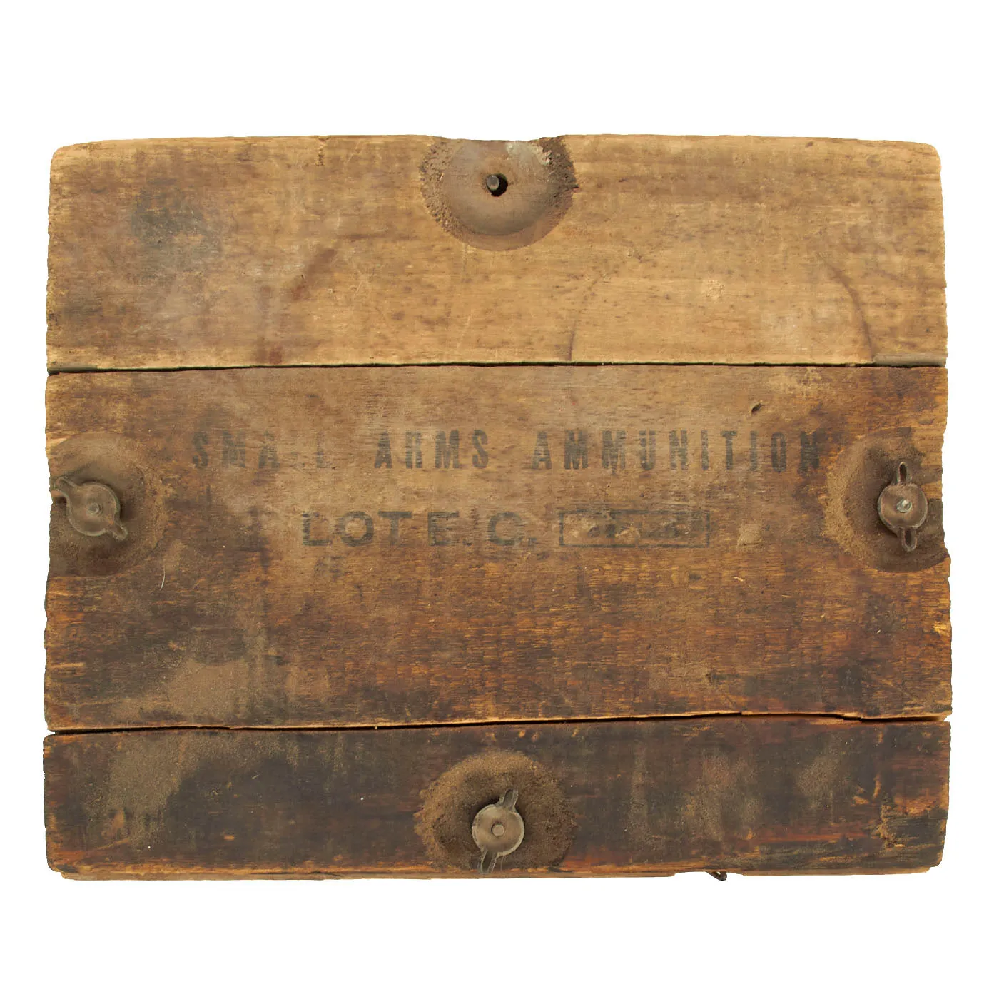 Original U.S. WWII Colt M1911 .45 ACP 1800 Cartridge Wooden Ammunition Crate - Evansville Ordnance Plant