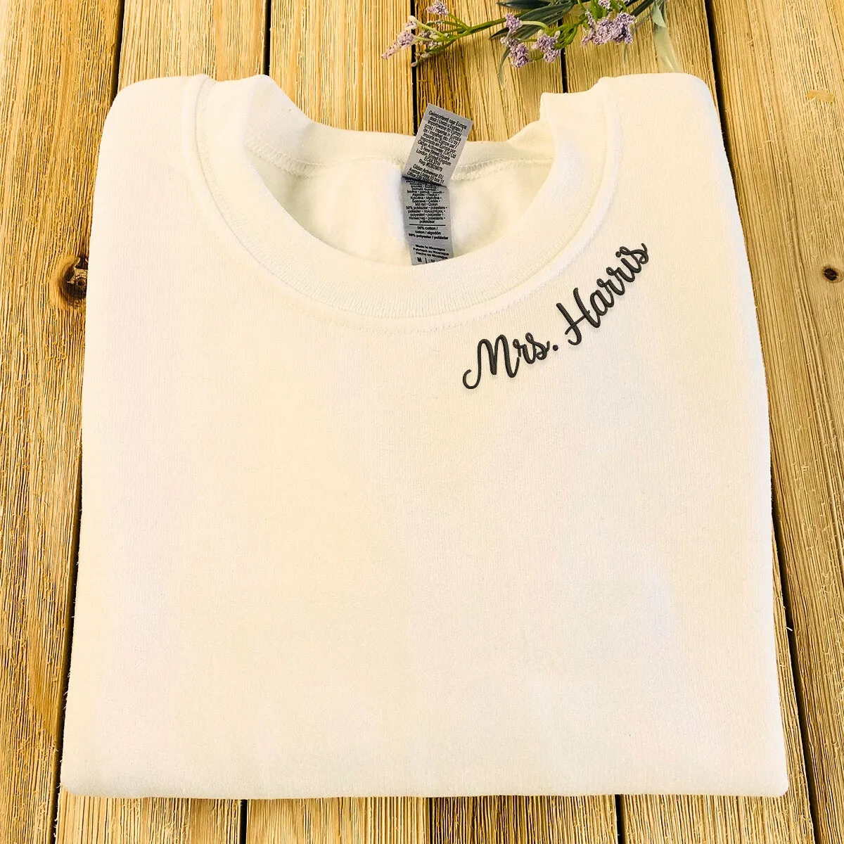 Personalized Engagement Gifts for Bride, Minimalist Gift Ideas with Custom Embroidered Sweatshirt