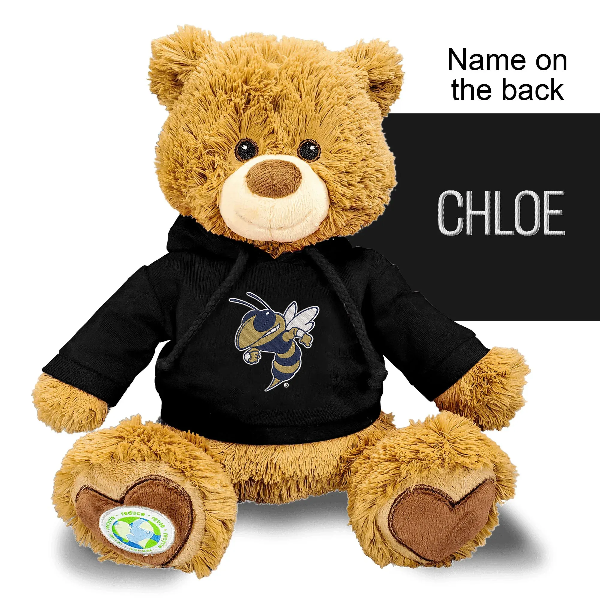 Personalized Georgia Tech Yellow Jackets Buzz 10" Plush Bear 2