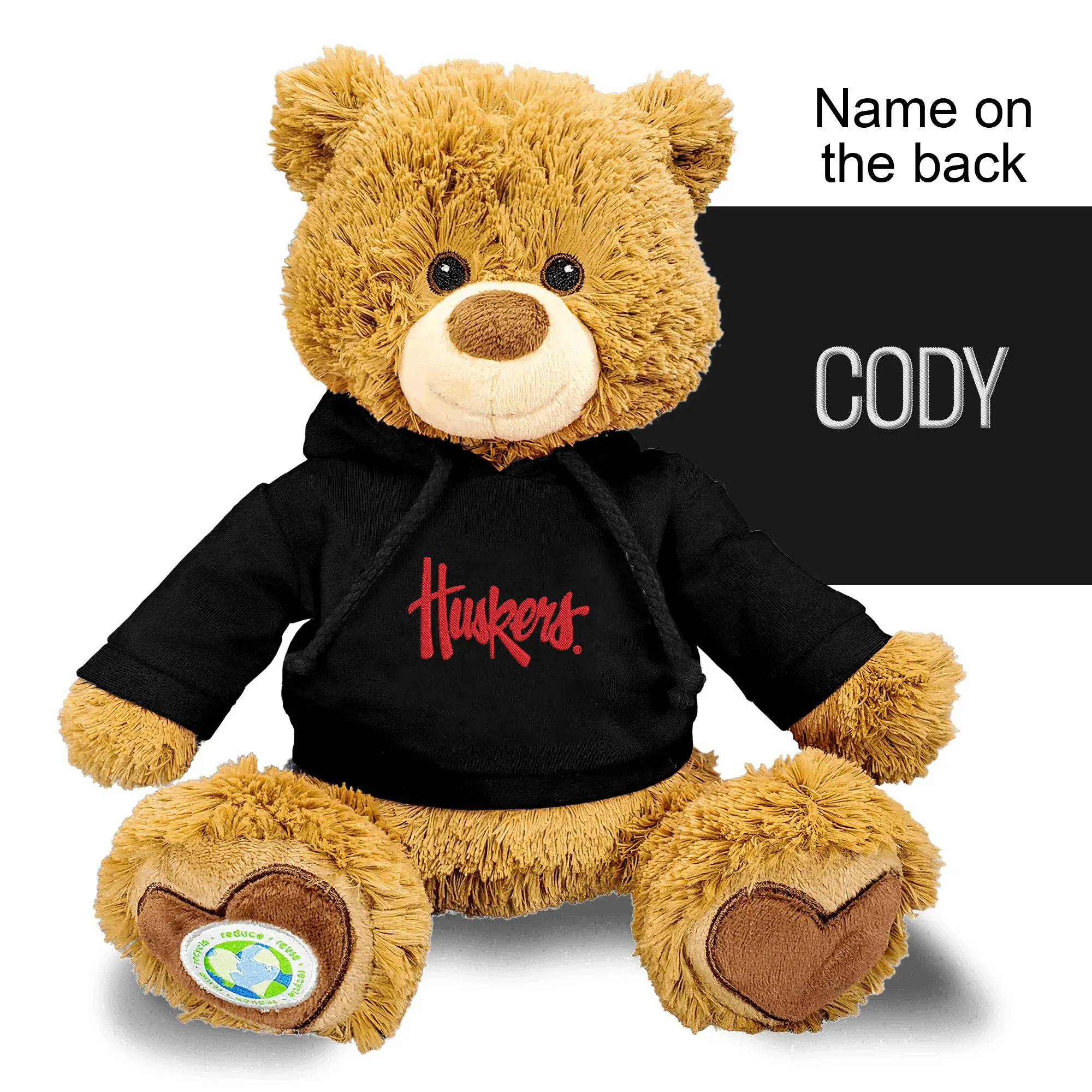 Personalized Nebraska Cornhuskers Script Huskers 10" Plush Bear 2