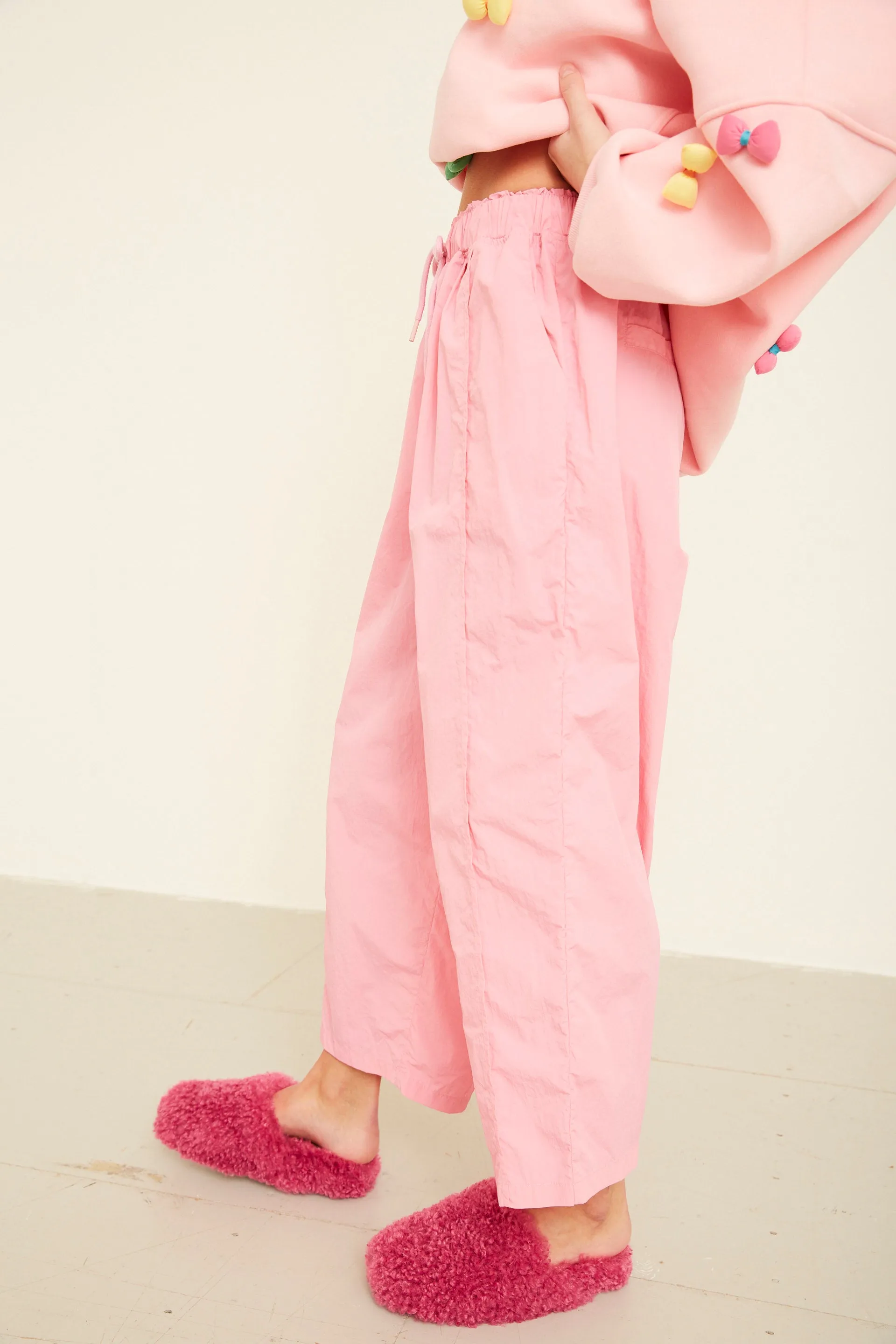 Polly Parachute Pants - Light Pink