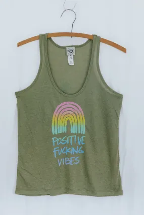 Posi Vibes Tank Top - Olive