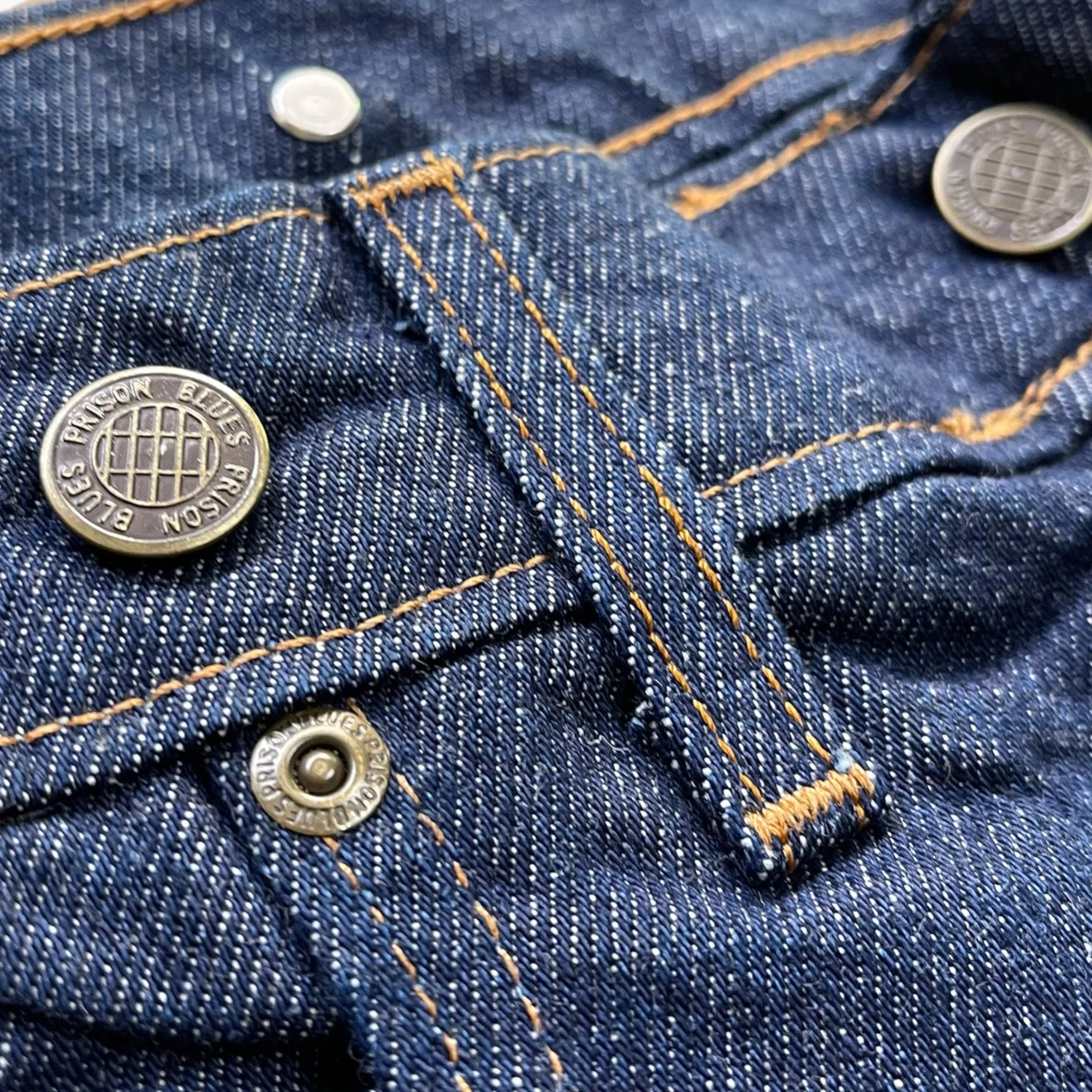 Prison Blues Double Knee Work jeans W/ Buttons