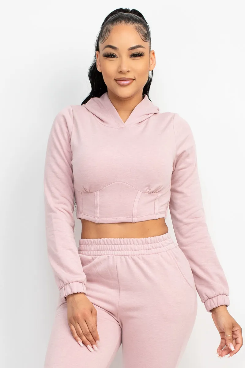 Relax Some Cropped Hoodie Set - 4 colors - Ships from The US