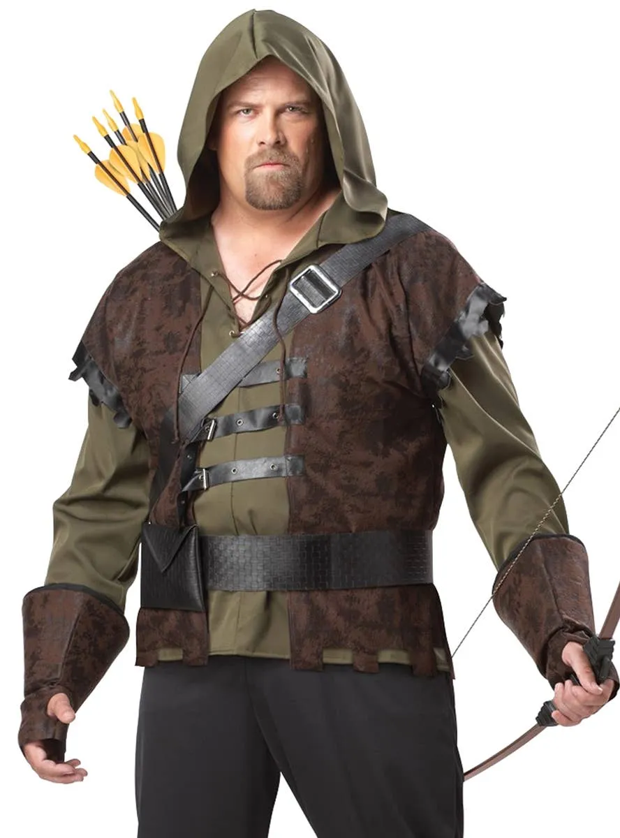 Robin Hood Plus Size Mens Fancy Dress Costume