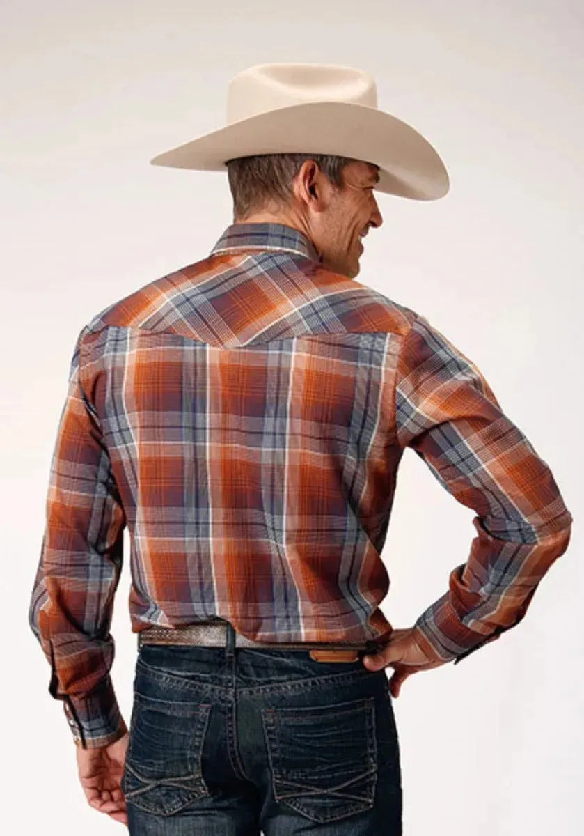 Roper Coyote Woven (Brown) - Men's Western Shirt