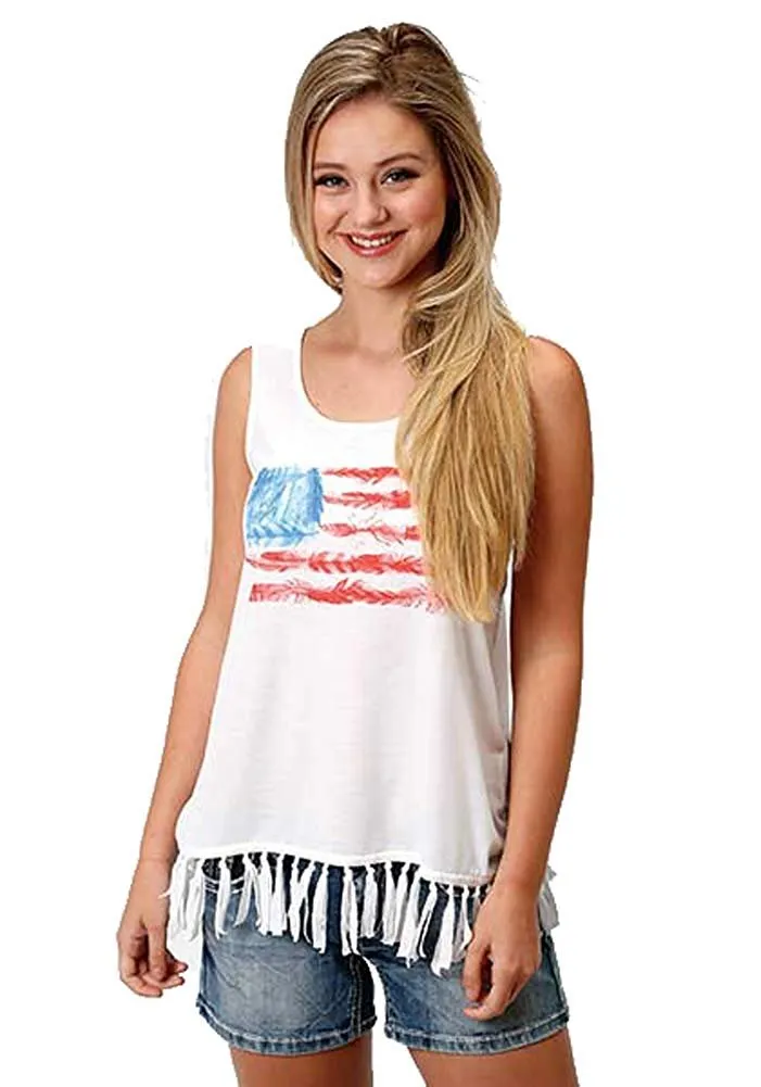 Roper Women's Americana Tank, White