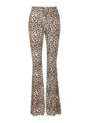 Running Wild Leopard Animal Print Flared Bell Bottom Pants