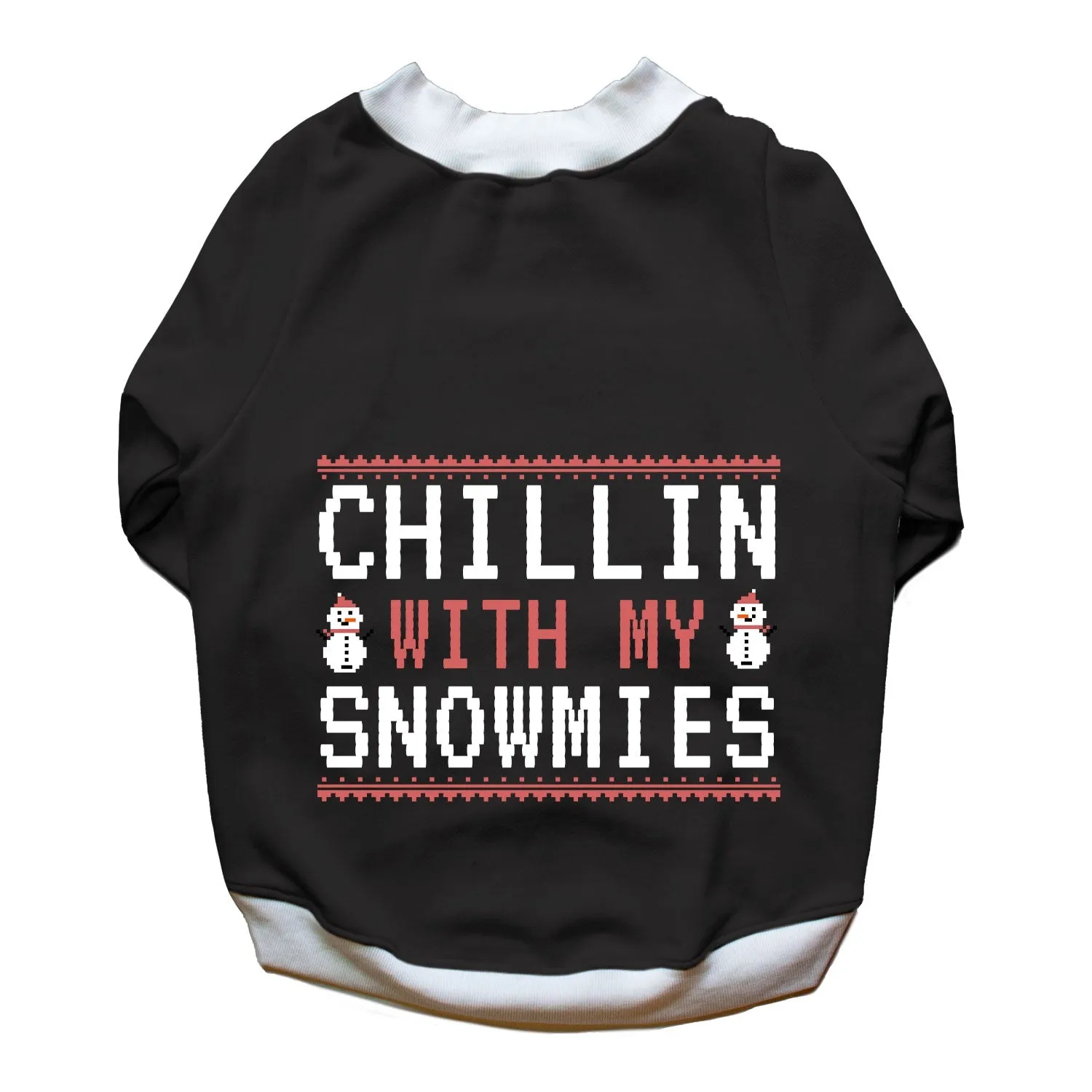 Ruse 'Basics' "Chillin With My Snowmies" Printed Crew Neck Full Sleeve Sweatshirt For Dogs