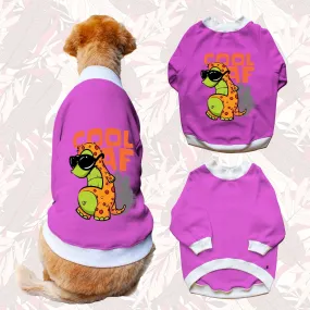 Ruse 'Basics' "Cool AF" Printed Crew Neck Full Sleeve Sweatshirt For Dogs