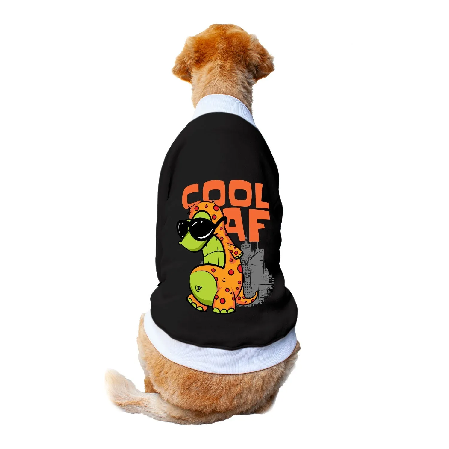 Ruse 'Basics' "Cool AF" Printed Crew Neck Full Sleeve Sweatshirt For Dogs