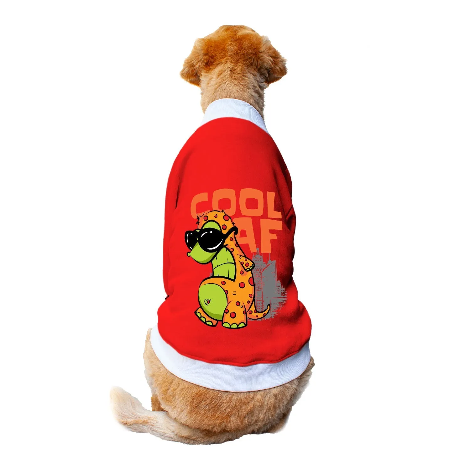 Ruse 'Basics' "Cool AF" Printed Crew Neck Full Sleeve Sweatshirt For Dogs