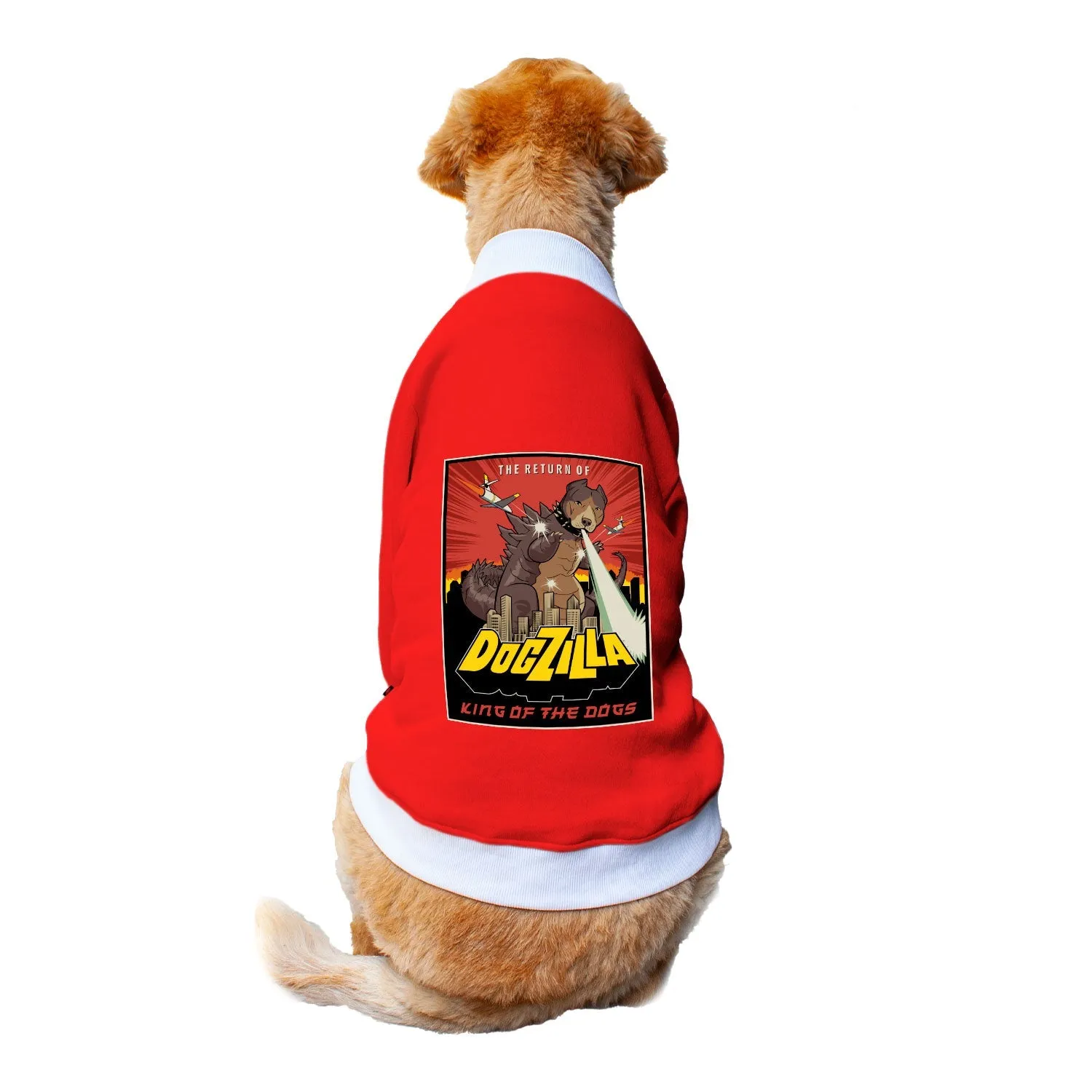 Ruse 'Basics' "Dogzilla" Printed Crew Neck Full Sleeve Sweatshirt For Dogs