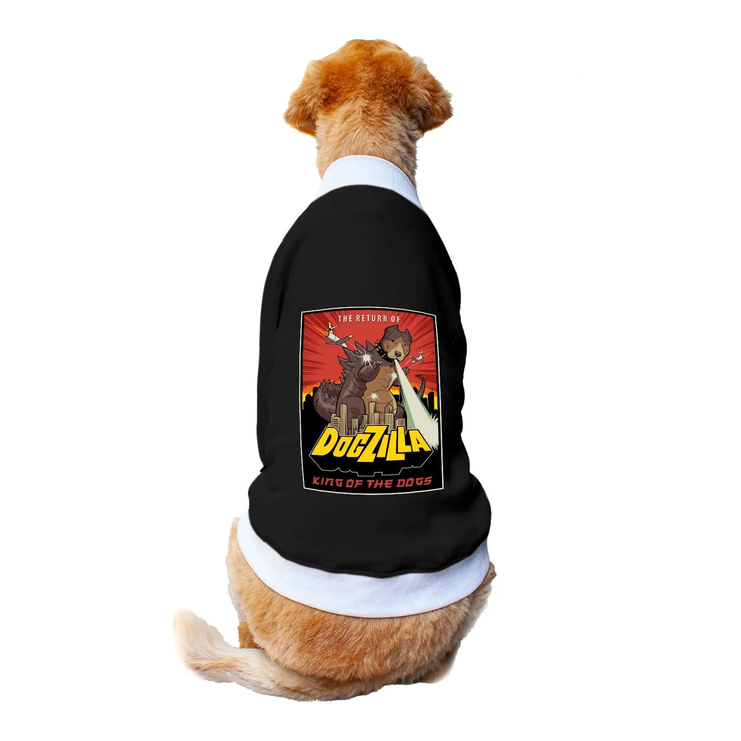 Ruse 'Basics' "Dogzilla" Printed Crew Neck Full Sleeve Sweatshirt For Dogs