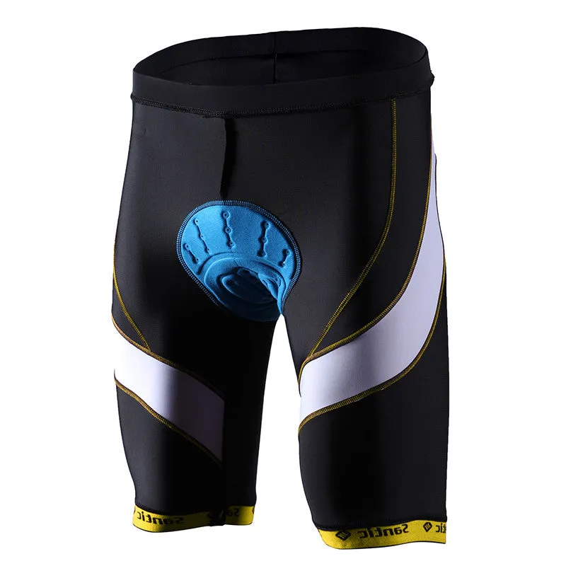 Santic Light velocity Yellow Men Padded Cycling Shorts