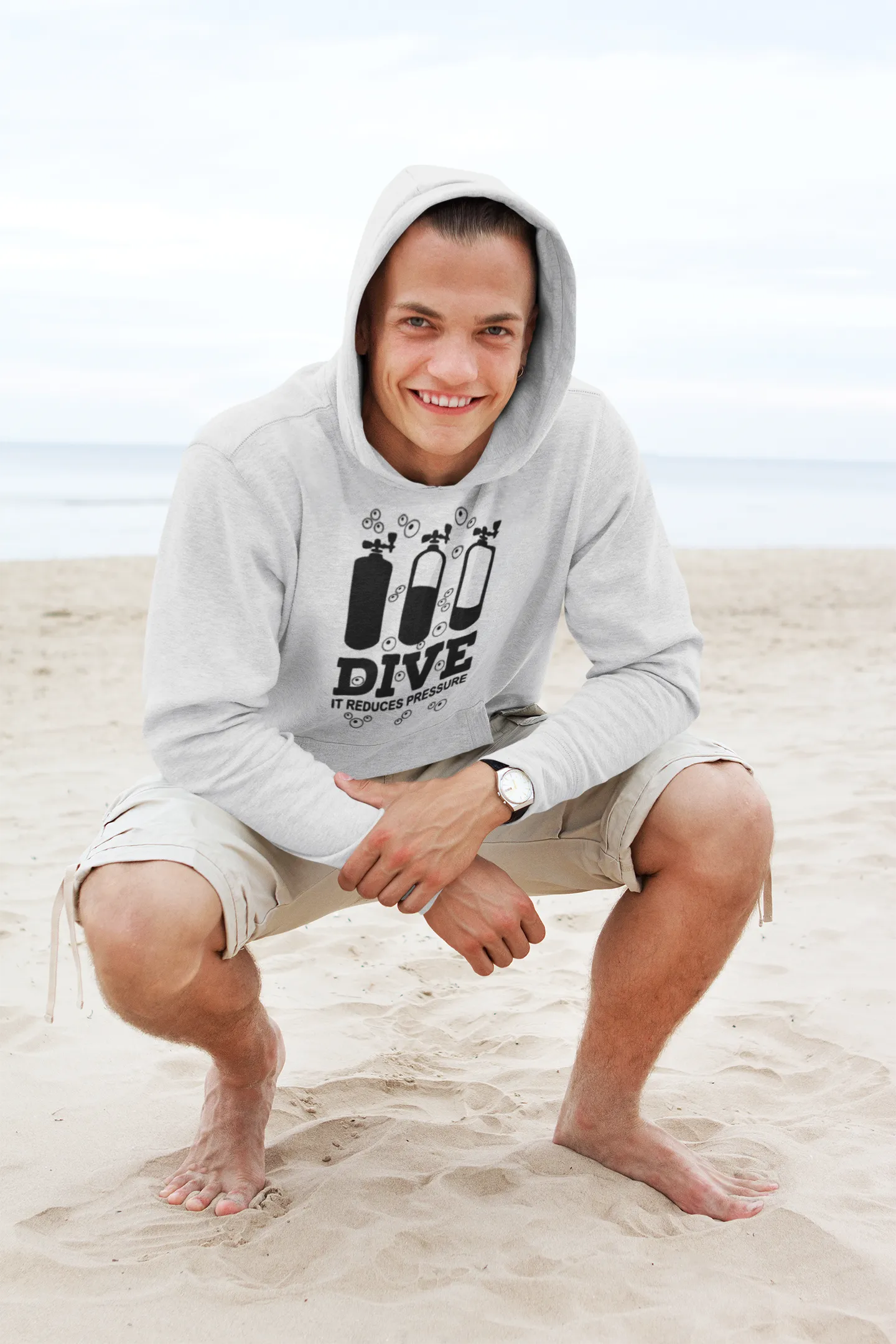 Scuba diving Hoodie Unisex | Dive - it reduces pressure