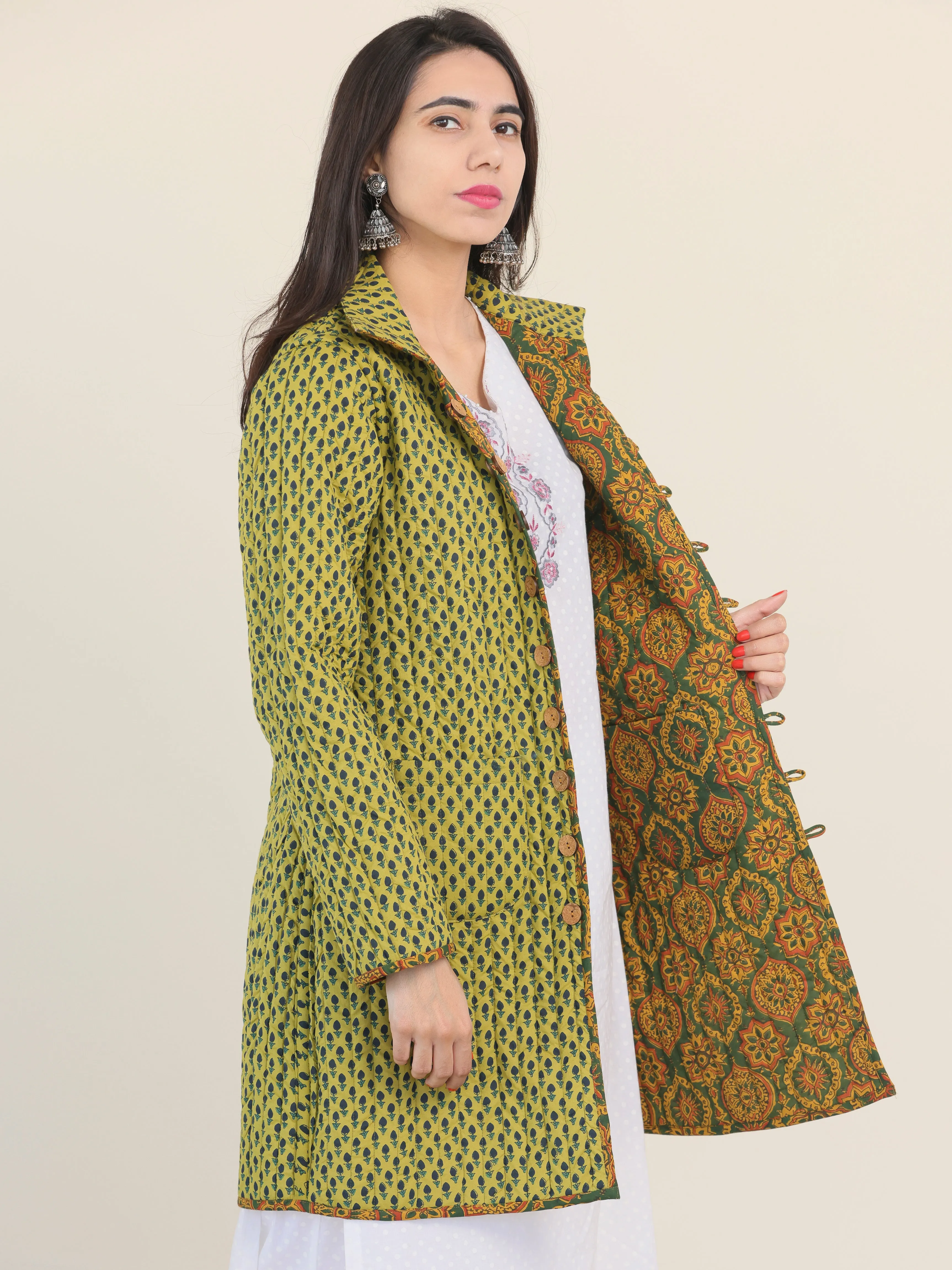 Shishir Manal Ajrakh Quilted Reversible Jacket