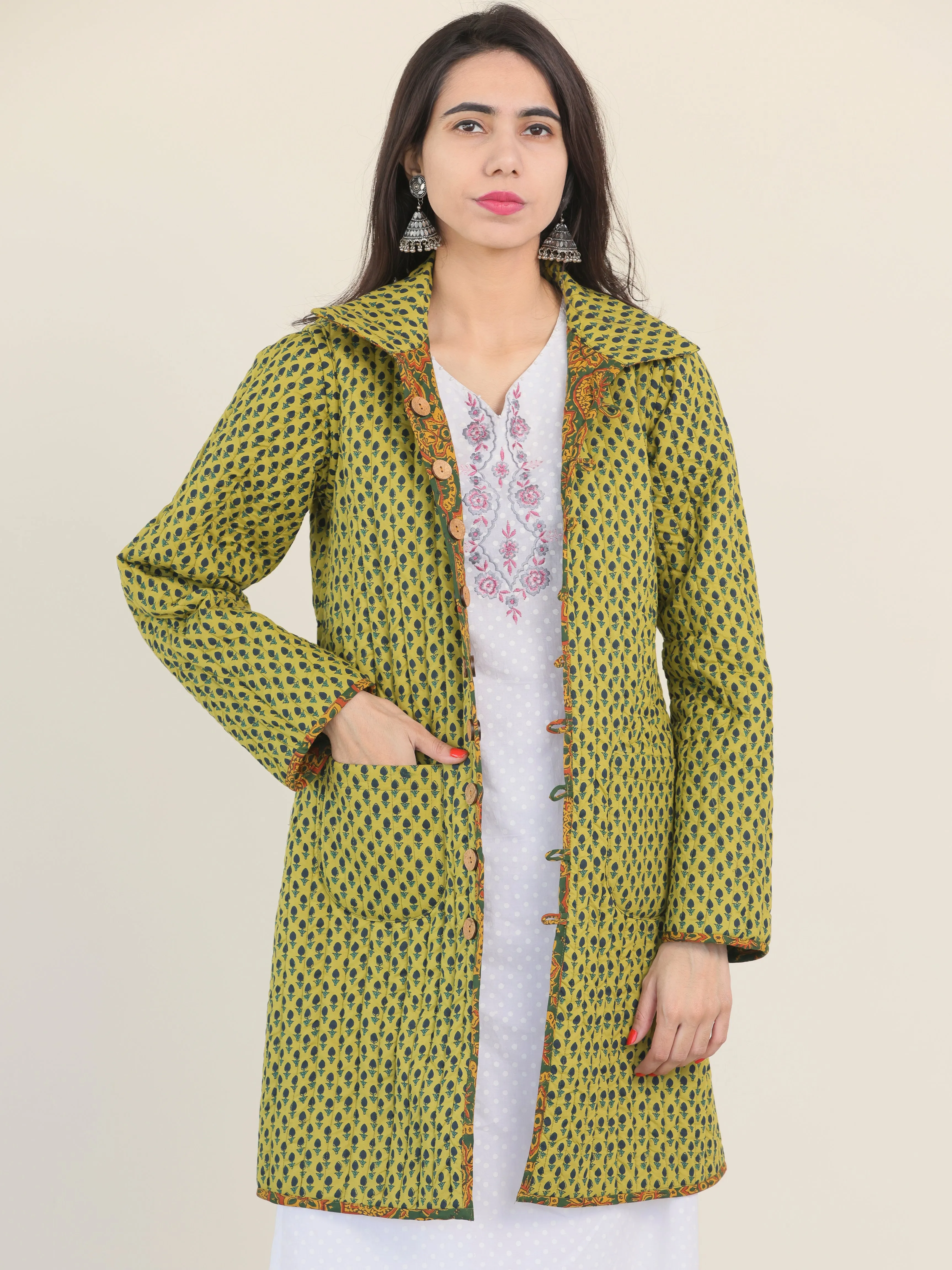 Shishir Manal Ajrakh Quilted Reversible Jacket