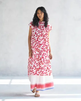 Short Sleeve Kurta - Red & White