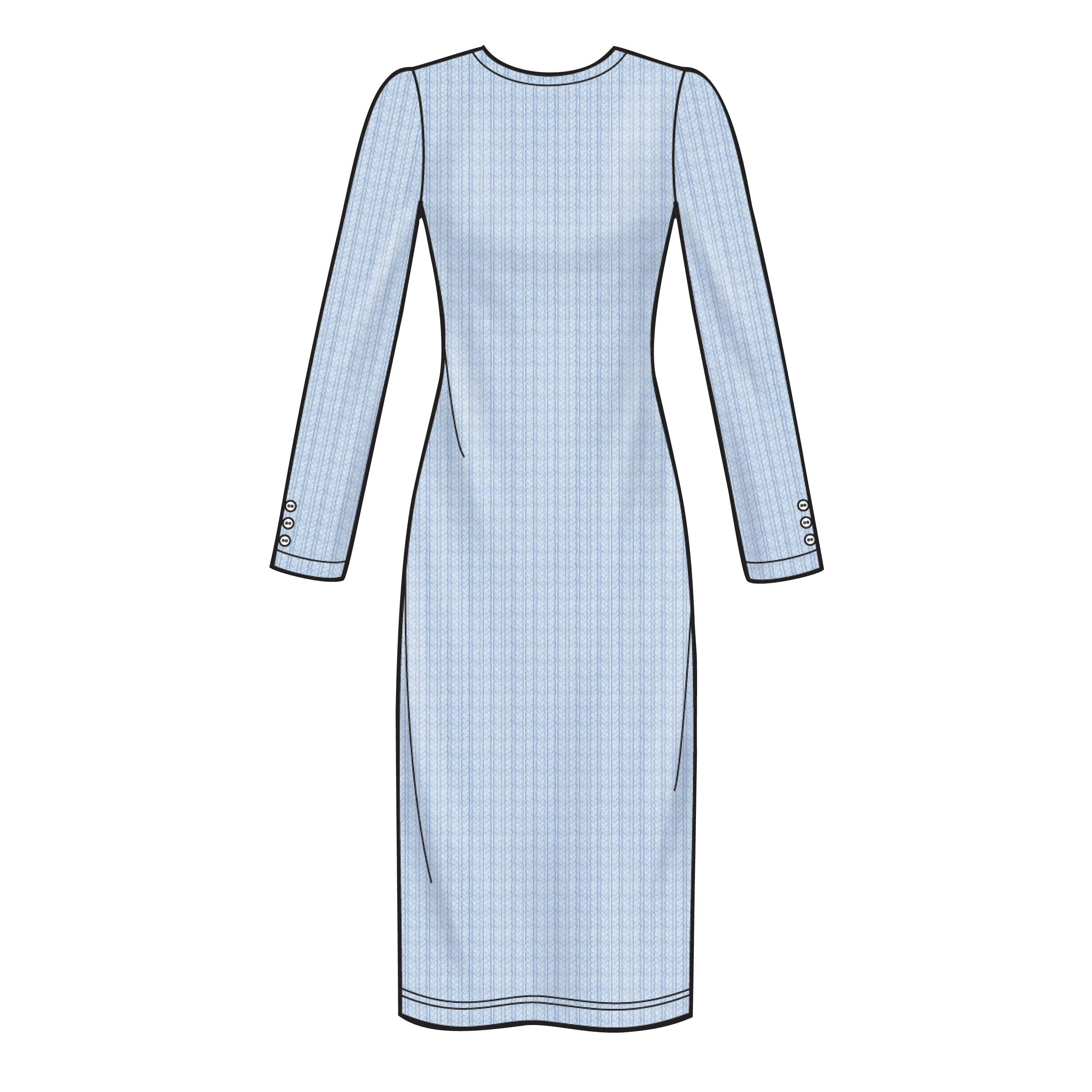 Simplicity Pattern 8982 Misses' Knit Two Piece Sweater Dress, Tops, Skirts