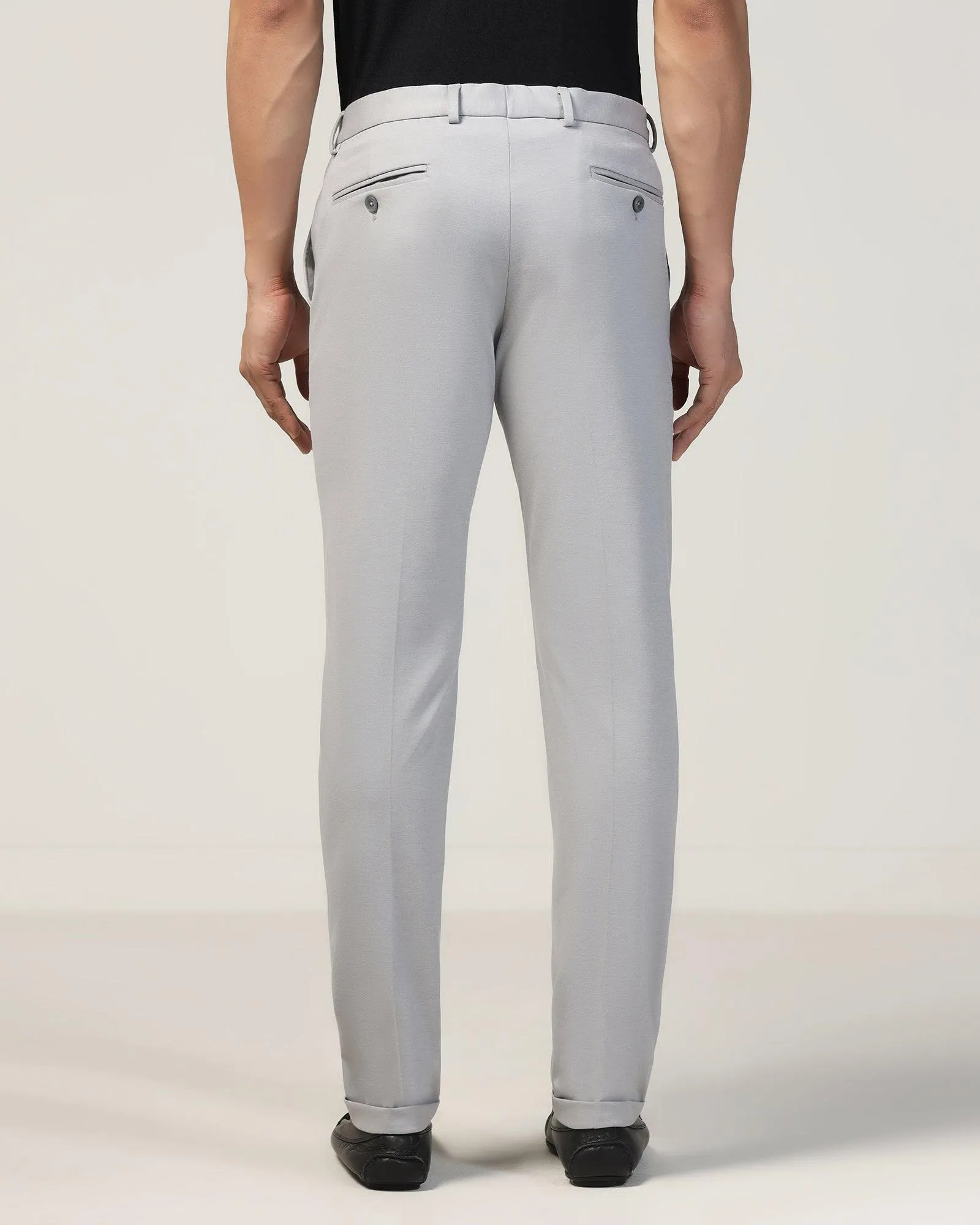 Super Slim Phoenix Formal Light Grey Solid Trouser - Oak