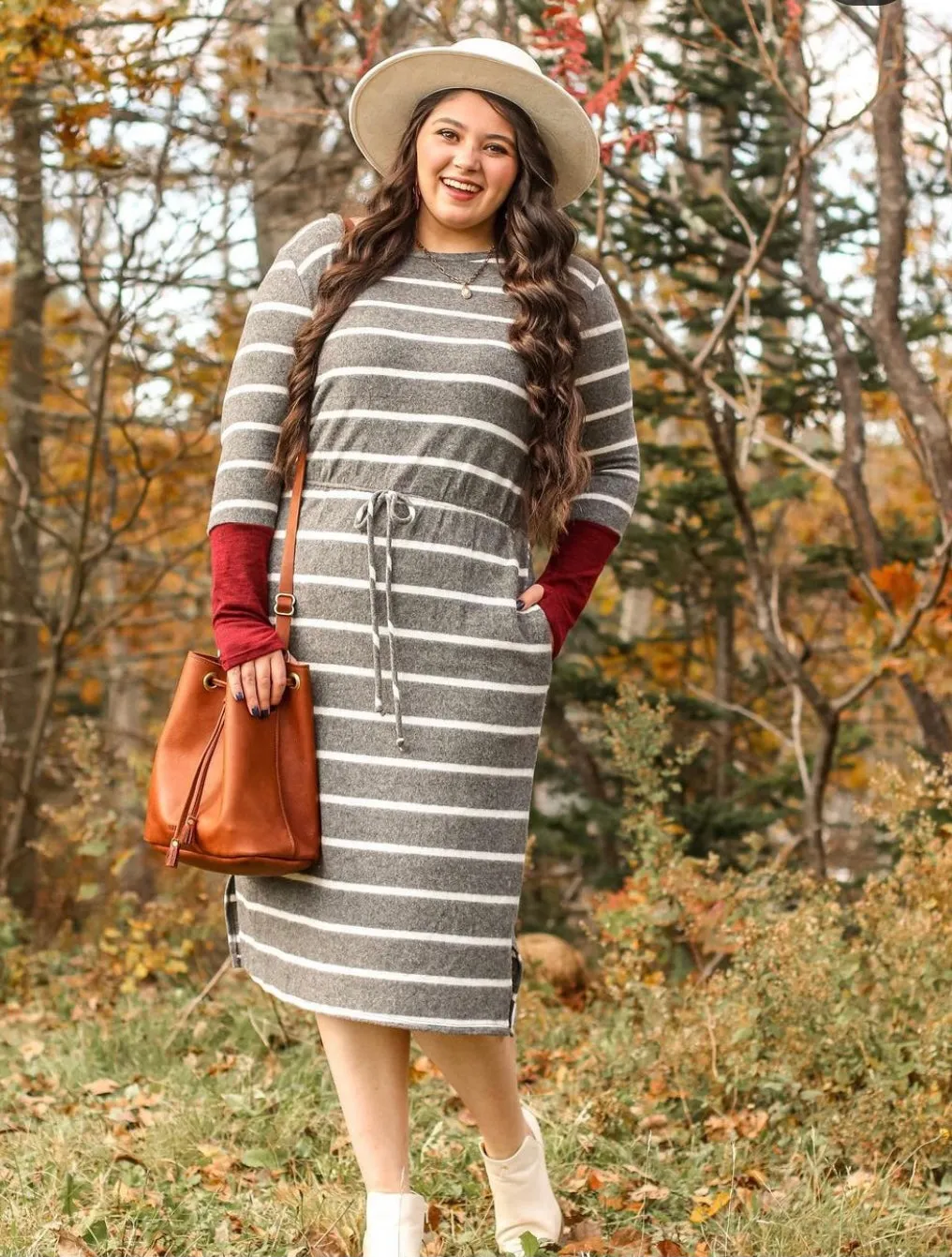 Sweater Stripes Midi Dress