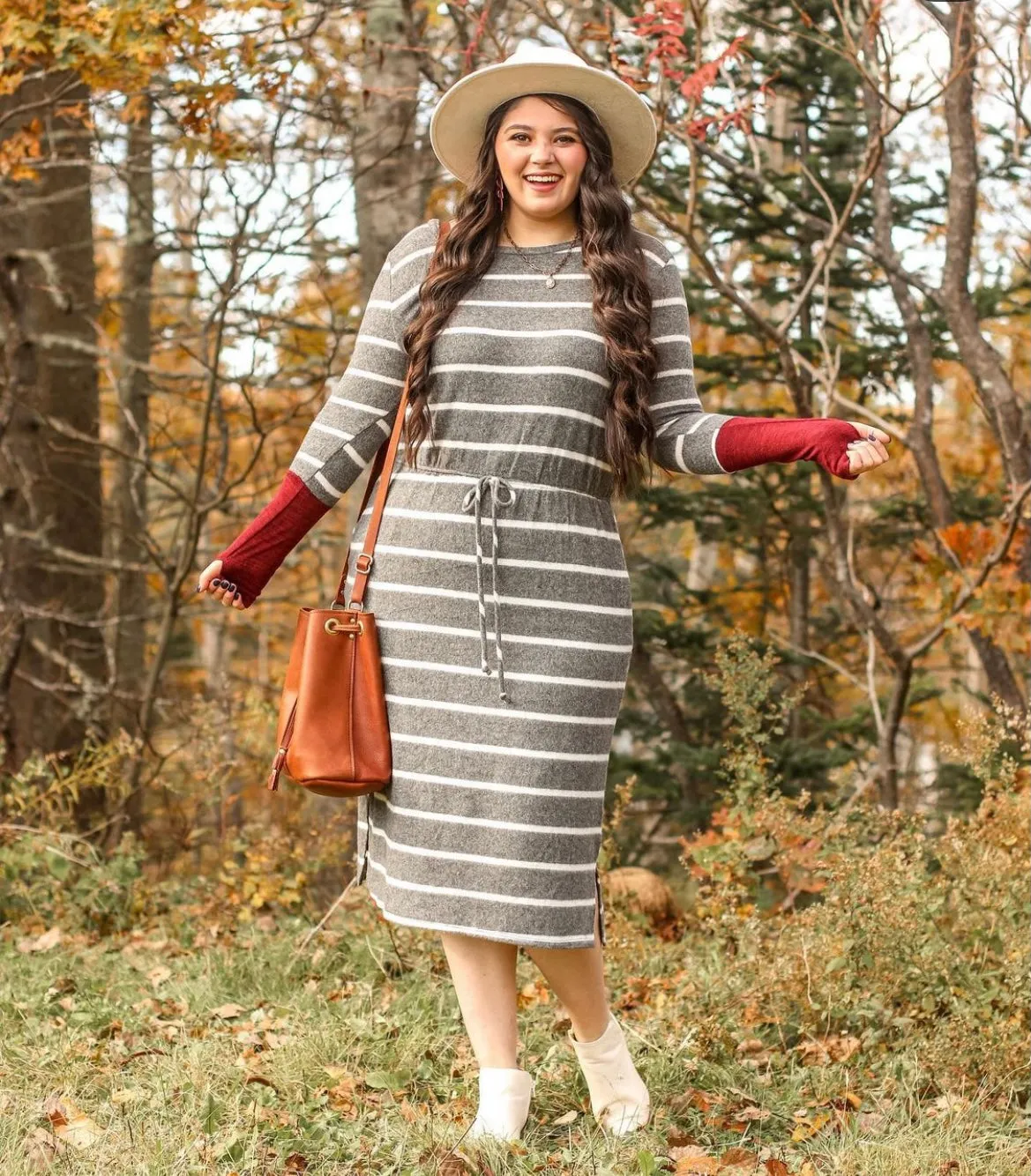 Sweater Stripes Midi Dress