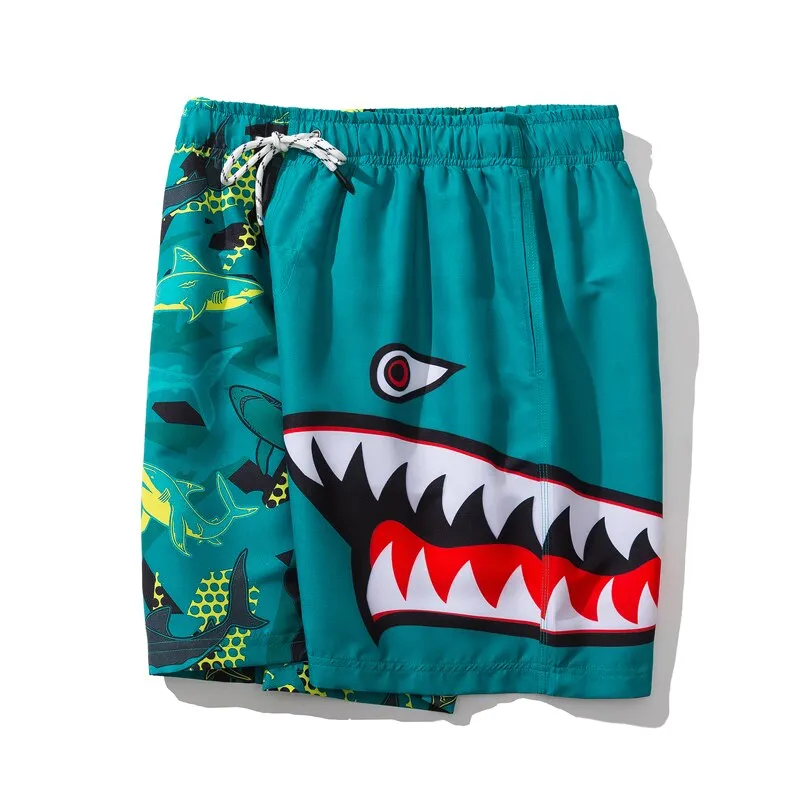 Swimwear Shorts:  Shark Print