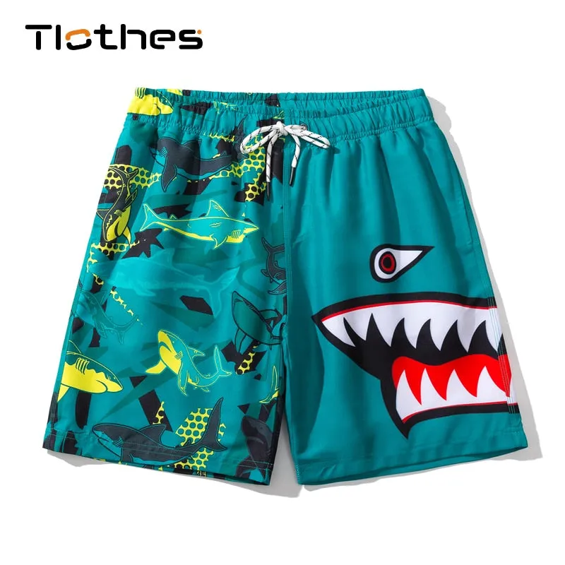 Swimwear Shorts:  Shark Print