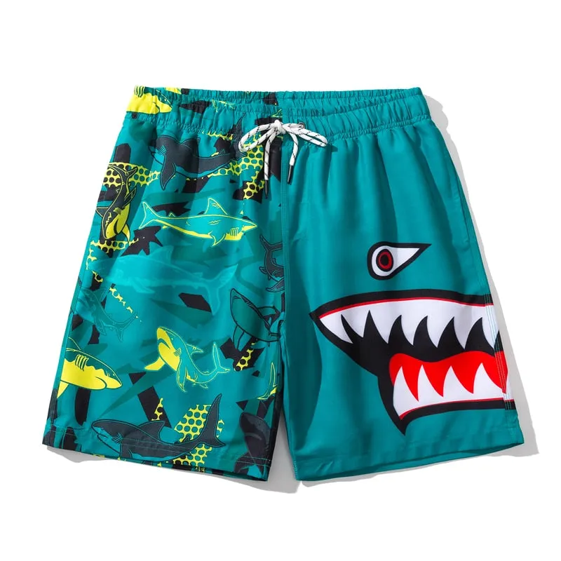 Swimwear Shorts:  Shark Print