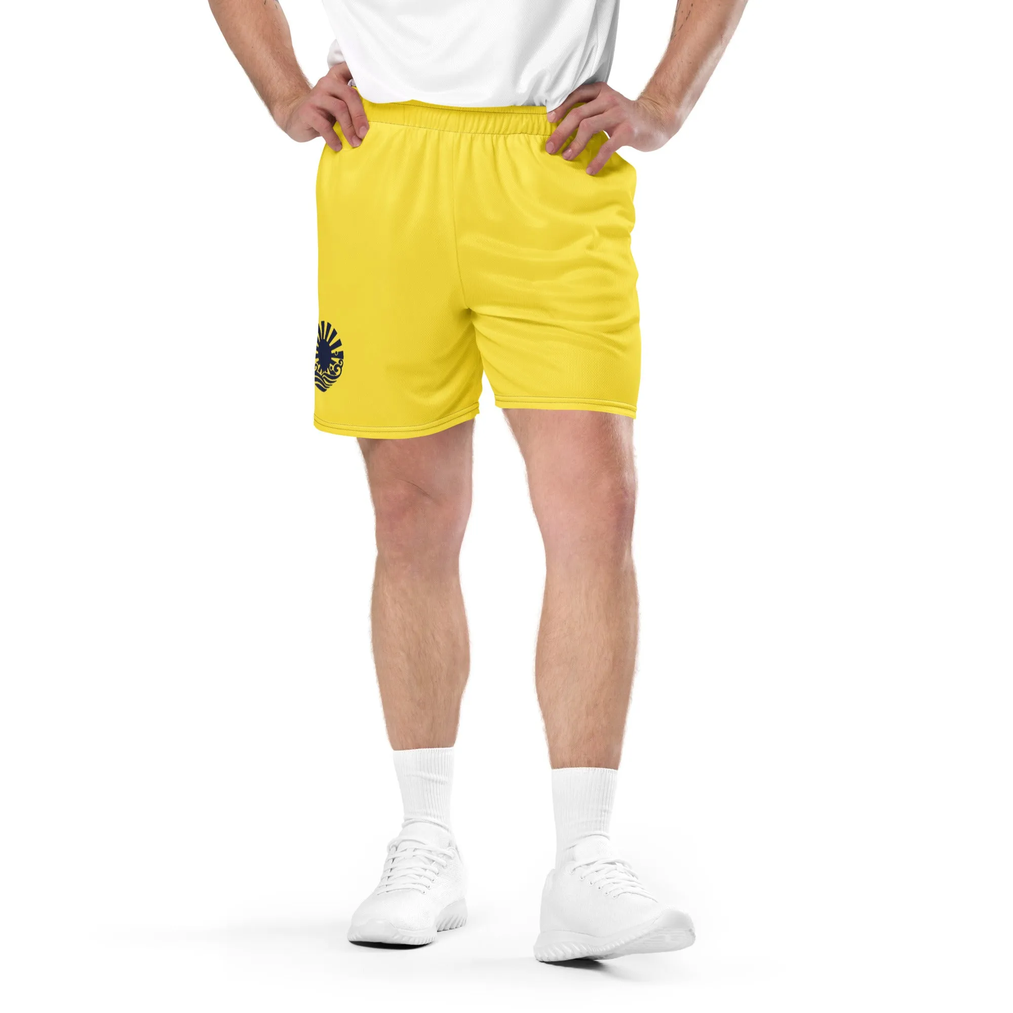 Tahattawan Yellow Unisex Mesh Shorts