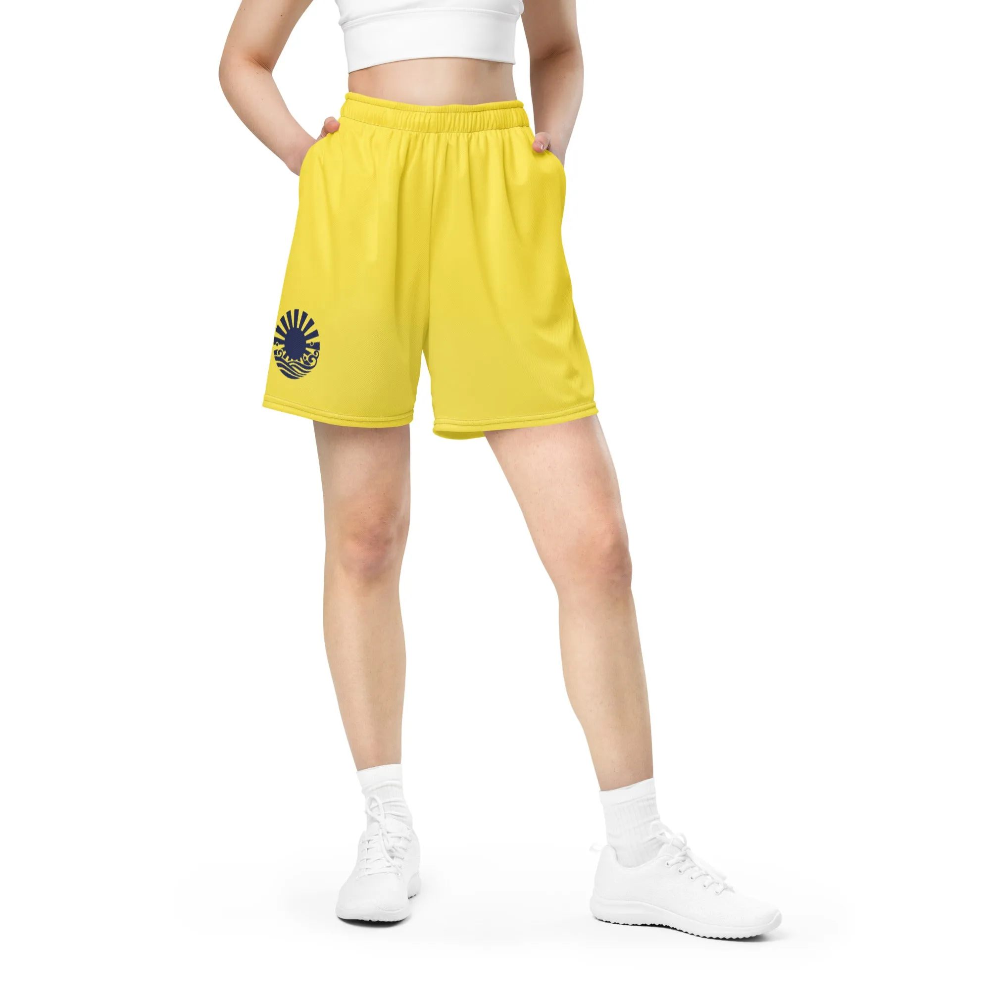 Tahattawan Yellow Unisex Mesh Shorts