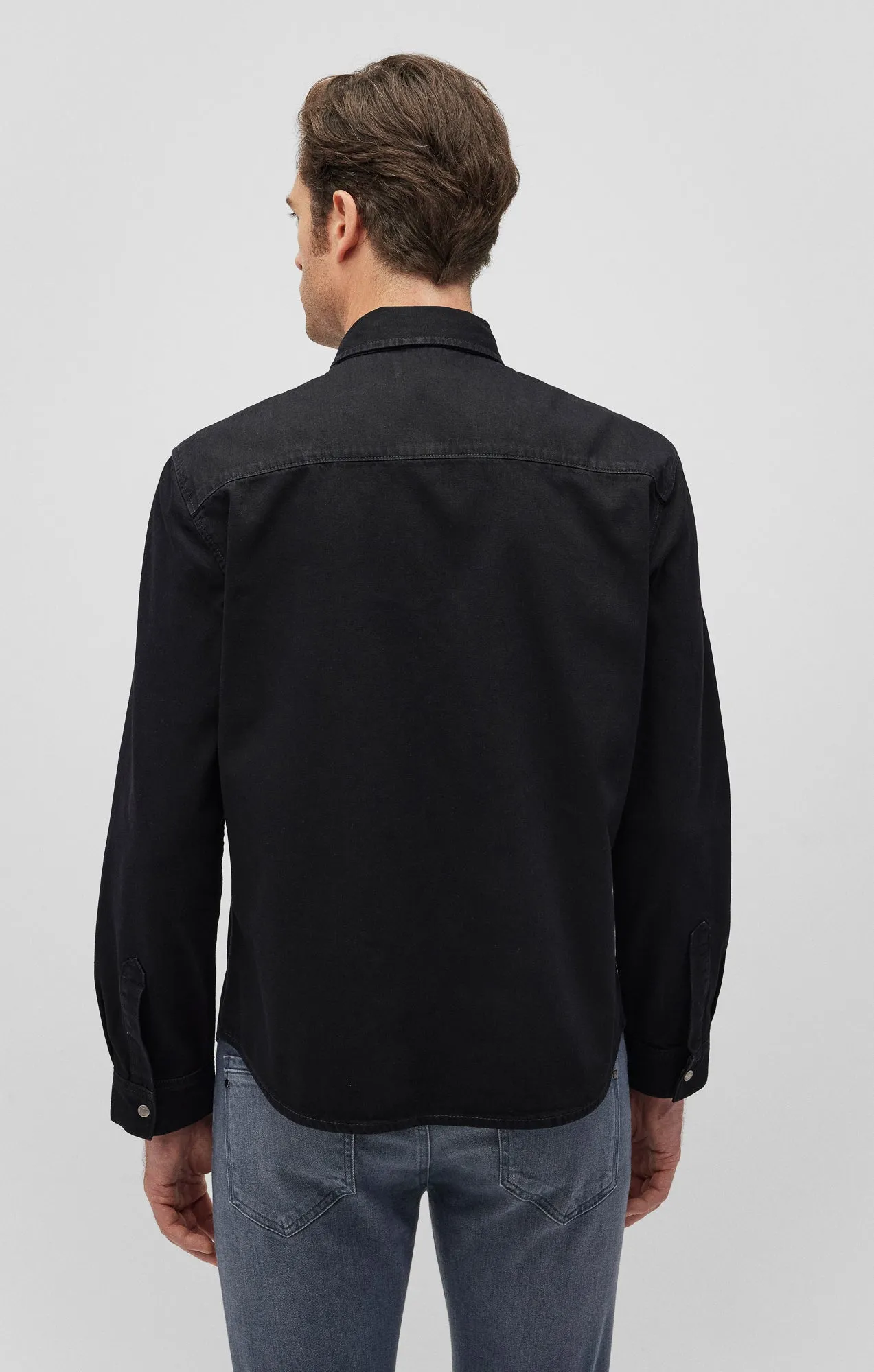 TED DENIM SHIRT IN BLACK