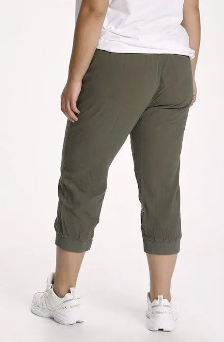 The Nana Capri Pant - Olive - PLUS