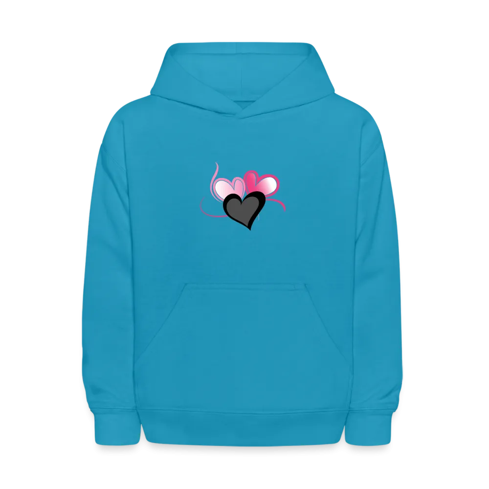 Three Heart Cord Kids' Hoodie - Ships from The US