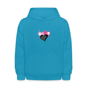 Three Heart Cord Kids' Hoodie - Ships from The US