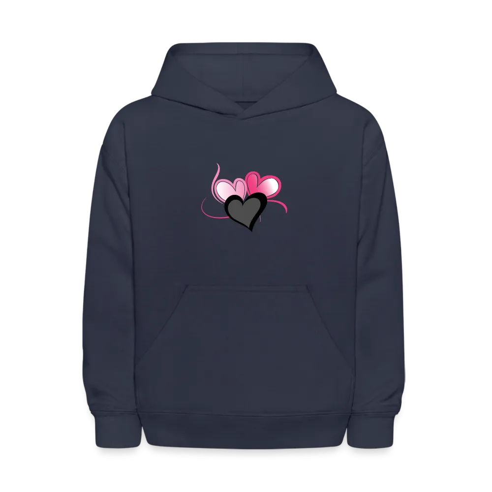 Three Heart Cord Kids' Hoodie - Ships from The US