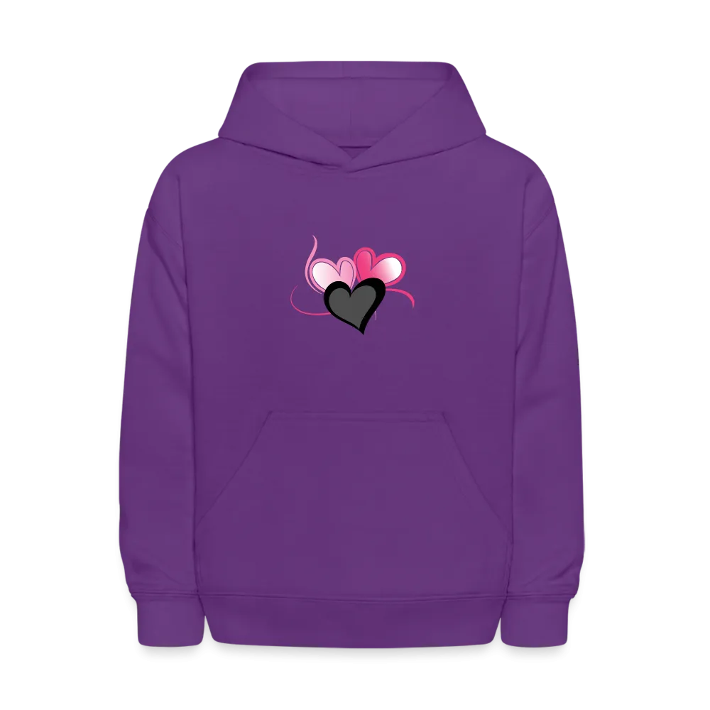 Three Heart Cord Kids' Hoodie - Ships from The US