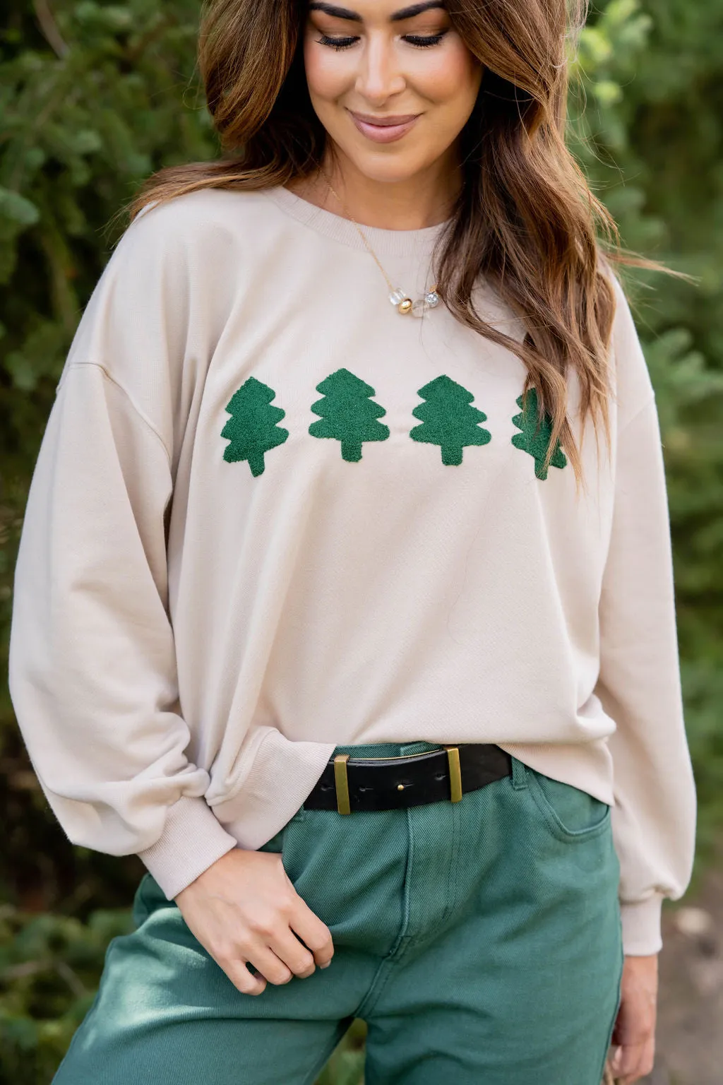 Trees Chenille Sweatshirt